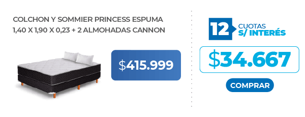 Colchon y Sommier Princess Espuma